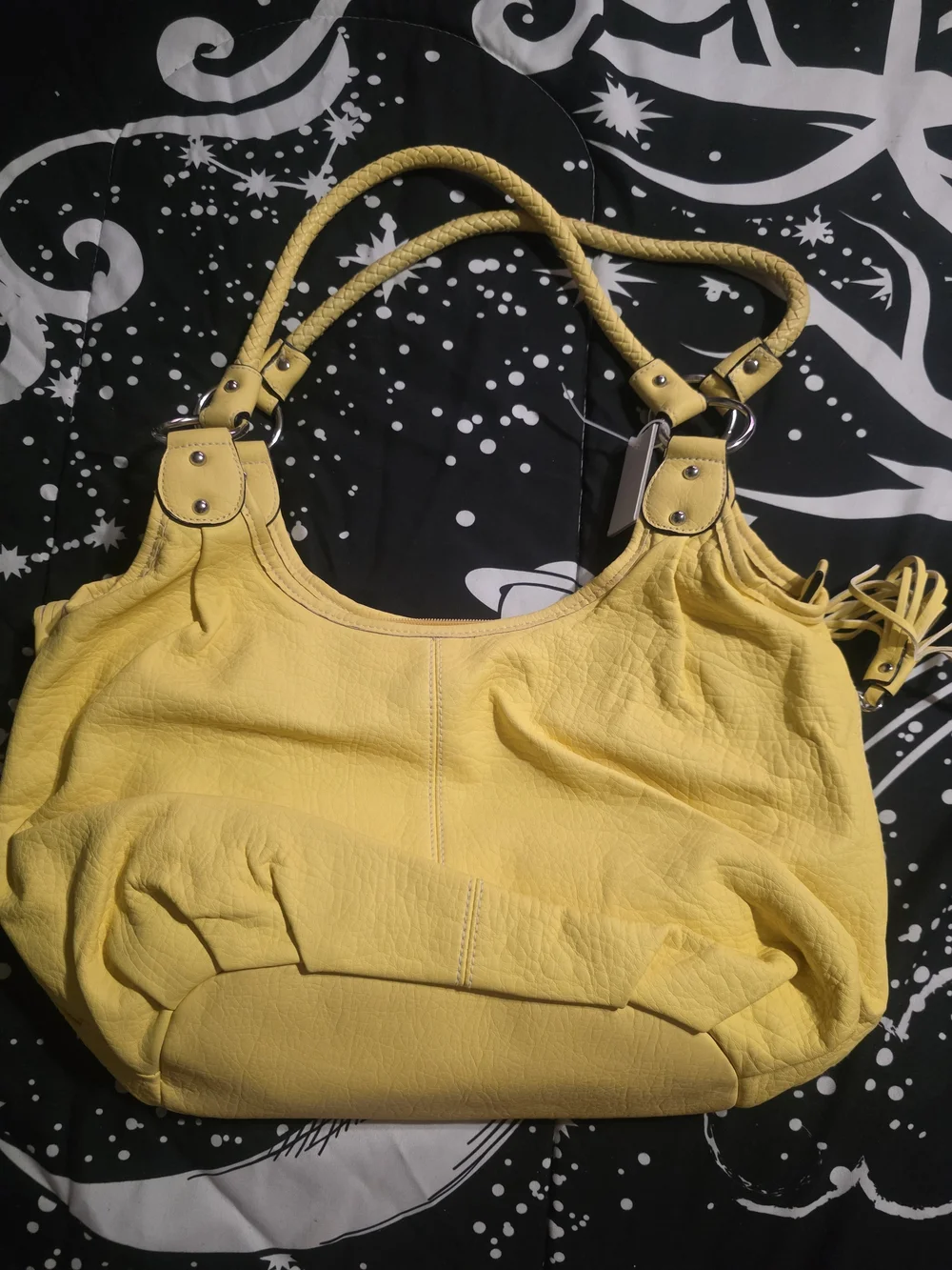 Yellow Women's Leather Tote Bag - Stylish Everyday Shoulder Bag
